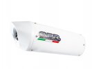 Dual bolt-on silencer GPR KTM.11.ALB ALBUS White glossy including removable db killers