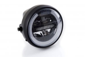 Headlight PUIG LED melns/pelēks