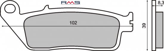 Bremžu uzlikas RMS organisks priekš YAMAHA WR 250 X (2008-2008)