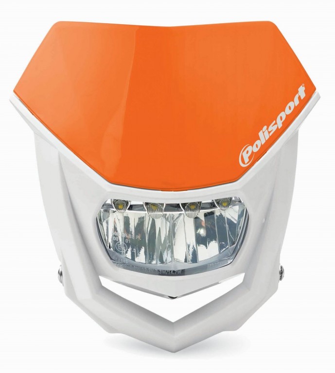 Priekšējais lukturis POLISPORT 8667100004 HALO LED ar LED oranžs